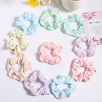 Hair Scrunchies, Cloth, Round, Korean style & different designs for choice & for woman, more colors for choice, 100mm, Sold By PC