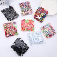Elastic Hair Band, Polyester, Round, for children & different styles for choice, more colors for choice, 25mm, 100PCs/Bag, Sold By Bag