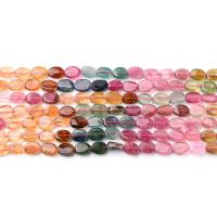 Perles bijoux en pierres gemmes, tourmaline, ellipse, DIY & normes différentes pour le choix, couleurs mélangées, Vendu par Environ 14.96 pouce brin