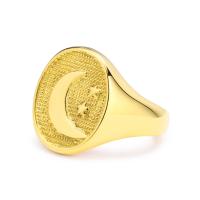 Edelstahl Ringe, 304 Edelstahl, Modeschmuck & verschiedene Größen vorhanden & für Frau, goldfarben, 14x17mm, verkauft von PC