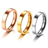 ステンレス鋼の指環, 304ステンレススチール, ファッションジュエリー & ユニセックス & 異なるサイズの選択, 無色, 4x2mm, 売り手 パソコン