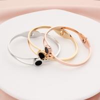 304 Stainless Steel Cuff Bangle, with Acrylic, fashion jewelry & for woman, more colors for choice, 3.8mm,60mm, Sold By PC