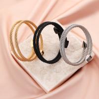 304 Stainless Steel Cuff Bangle fashion jewelry & multilayer & for man 4mm 58mm Sold By PC