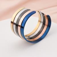 304 Stainless Steel Cuff Bangle, fashion jewelry & Unisex, more colors for choice, 6mm,65mm, Sold By PC
