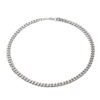 Edelstahl Schmuck Halskette, 304 Edelstahl, poliert, Modeschmuck & unterschiedliche Länge der Wahl & für den Menschen, Silberfarbe, 8mm, verkauft von Strang