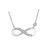 925 Sterling Silver Necklaces plated for woman & with rhinestone Sold By PC