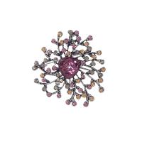 Crystal Brooch Zinc Alloy with Czech Rhinestone & Crystal plated & for woman 30-60mm Sold By Lot