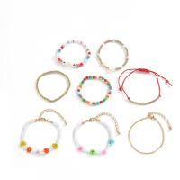 Seedbead bracelet, avec perle de plastique & laiton & alliage de zinc & Acrylique, Style bohème & styles différents pour le choix & pour femme, Vendu par fixé