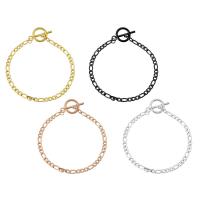 Stainless Steel Jewelry Bracelet 304 Stainless Steel Vacuum Ion Plating fashion jewelry & figaro chain & for woman 4mm Length Approx 8 Inch Sold By PC