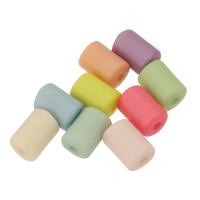 Volltonfarbe Acryl Perlen, Zylinder, DIY, keine, 10x7x7mm, Bohrung:ca. 1mm, ca. 1100PCs/Tasche, verkauft von Tasche