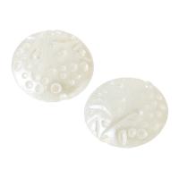 Perle acrylique, Plat rond, DIY, blanc, 14.50x14.50x5mm, Trou:Environ 1mm, Environ 920PC/sac, Vendu par sac