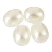Akril nakit Beads, Oval, možete DIY, bijel, 12x10x10mm, Rupa:Približno 1mm, Približno 690računala/Torba, Prodano By Torba