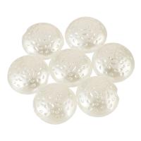 Perle acrylique, Plat rond, DIY, blanc, 10x10.50x5mm, Trou:Environ 1mm, Vendu par sac