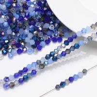 Bicone Crystal Beads, Conical, plated, DIY & faceted, more colors for choice, 4mm, Approx 200PCs/Bag, Sold By Bag