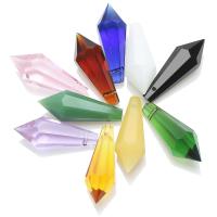 Kristall-Perlen, Kristall, Konische, plattiert, DIY, mehrere Farben vorhanden, 14x38mm, verkauft von PC