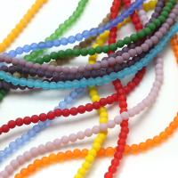 Runde Crystal Beads, Krystal, du kan DIY & frosted, flere farver til valg, 2mm, Ca. 150pc'er/Strand, Solgt af Strand