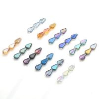 Teardrop Crystal Beads plated DIY Sold By PC