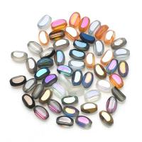 Kristall-Perlen, Kristall, Reis, DIY & satiniert, mehrere Farben vorhanden, 4x6mm, ca. 98PCs/Strang, verkauft von Strang
