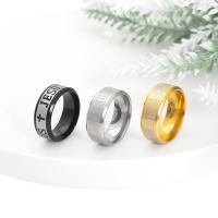 Titanium Steel Finger Ring, különböző méretű a választás & az ember, több színt a választás, 8mm, Által értékesített PC