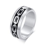 Stainless Steel Finger Ring 304 Stainless Steel polished & for man & epoxy gel original color 8mm Sold By PC