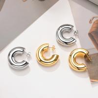 Nerezová ocel náušnice, 304 Stainless Steel, módní šperky & pro ženy, více barev na výběr, Prodáno By Pair