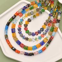 Perles de Murano Millefiori Slice  , Millefiori Lampwork, DIY & styles différents pour le choix, couleurs mélangées, Trou:Environ 1mm, Vendu par brin