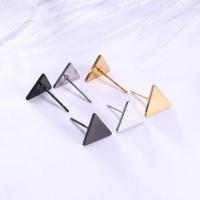 304 Stainless Steel Stud Earring Triangle fashion jewelry & for woman Sold By Pair