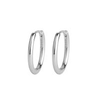 925 Sterling Silver Huggie Hoop Earring, Donut, plated, polished & different size for choice & for woman, more colors for choice, 18x2mm, Sold By Pair