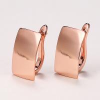 Brass Stud Earring rose gold color plated for woman Sold By Pair