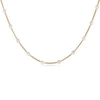 Cink Alloy nakit ogrlice, s Plastična Pearl, s 2.36inch Produžetak lanac, modni nakit & za žene, više boja za izbor, nikal, olovo i kadmij besplatno, Dužina Približno 13.78 inčni, Prodano By PC
