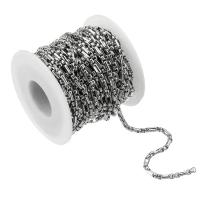 Nehrđajući čelik nakit lanac, 304 nehrđajućeg čelika, možete DIY & različite veličine za izbor, izvorna boja, 10m/spool, Prodano By spool