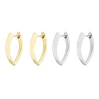 Messing Huggie Hoop Earring, plated, mode sieraden & voor vrouw, meer kleuren voor de keuze, 3x17.50x12mm, 10paren/Lot, Verkocht door Lot