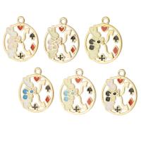 Zinc Alloy Enamel Pendants gold color plated Unisex & hollow nickel lead & cadmium free Approx 1.5mm Approx Sold By Bag
