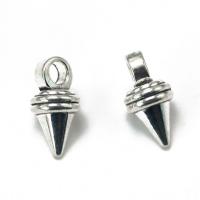 Tibetan Style Pendants, Conical, antique silver color plated, DIY, nickel, lead & cadmium free, 19x10x4mm, Sold By PC