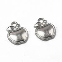 Tibetan Style Fruit Shape Pendants, Apple, antique silver color plated, DIY, nickel, lead & cadmium free, 18x15x2.30mm, Sold By PC