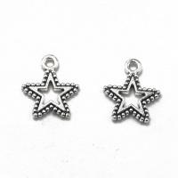Tibetan Style Star Pendant, antique silver color plated, DIY, nickel, lead & cadmium free, 17x15mm, Sold By PC