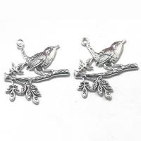 Zinc Alloy Pendant Bird antique silver color plated DIY nickel lead & cadmium free Sold By PC