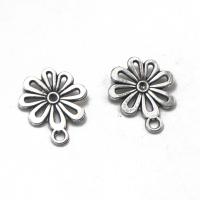 Zinc Alloy Pendant Flower antique silver color plated DIY & hollow nickel lead & cadmium free Sold By PC