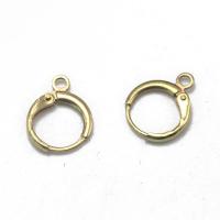 Brass Huggie Hoop Earring Finding Donut gold color plated DIY golden nickel lead & cadmium free Sold By PC