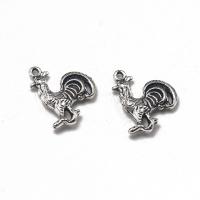 Tibetan Style Animal Pendants, Chicken, antique silver color plated, DIY, nickel, lead & cadmium free, 20x17x3.70mm, Sold By PC