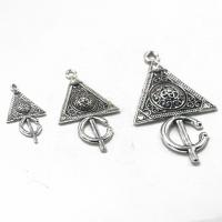 Tibetan Style Pendants, Triangle, antique silver color plated, DIY & different size for choice, nickel, lead & cadmium free, Sold By PC