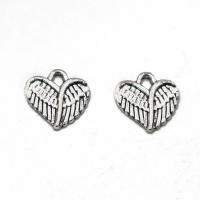 Tibetan Style Heart Pendants, antique silver color plated, DIY, nickel, lead & cadmium free, 12.80x12.80x1.30mm, Sold By PC