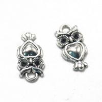 Zinc Alloy Animal Pendants Owl antique silver color plated DIY nickel lead & cadmium free Sold By PC