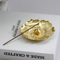 Aluminum Alloy Incense Seat, plated, for home and office & durable, golden, 85x10mm, Sold By PC