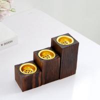 Wood Incense Burner half handmade for home and office & durable & three pieces Sold By Set