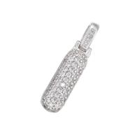 Cubic Zirconia Micro Pave Brass Pendant, Number, plated, different styles for choice & micro pave cubic zirconia, more colors for choice, 29.50mm, Sold By PC