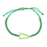 Bracelets en laiton, Placage de couleur d'or, bracelet tressé & pour femme & émail, plus de couleurs à choisir, 285mm, Vendu par PC