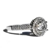 Cubic Zirconia Micro Pave Brass Ring platinum color plated & micro pave cubic zirconia & for woman 11mm Sold By PC