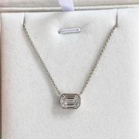 Cubic Zircon Micro Pave Brass Necklace plated micro pave cubic zirconia & for woman Length Approx 15.74 Inch Sold By PC