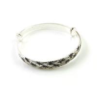 Tibetan Style Bangle, silver color plated, Adjustable & fashion jewelry & for woman, nickel, lead & cadmium free, 9mm, Sold By PC